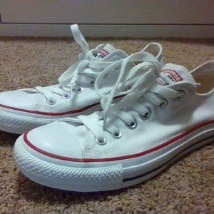 white low converse size 8